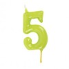 Vela Número 5 Verde Lima